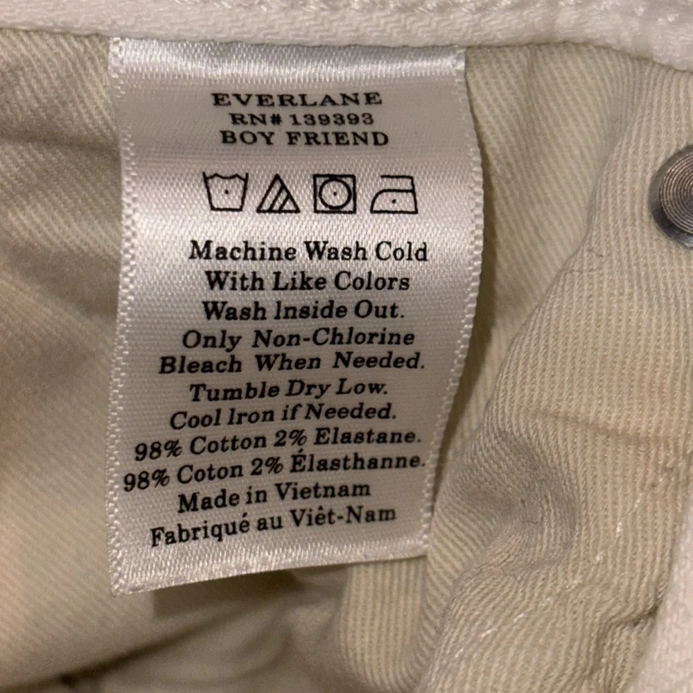 Everlane Boyfriend Jean Size 25 White - Picture 13 of 13